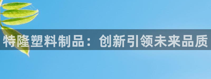 太阳成集团是干嘛的：特隆塑料制品：创新引领未来品质