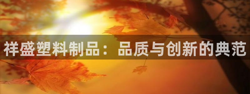 太阳集团入口官网网址：祥盛塑料制品：品质与创新的典范