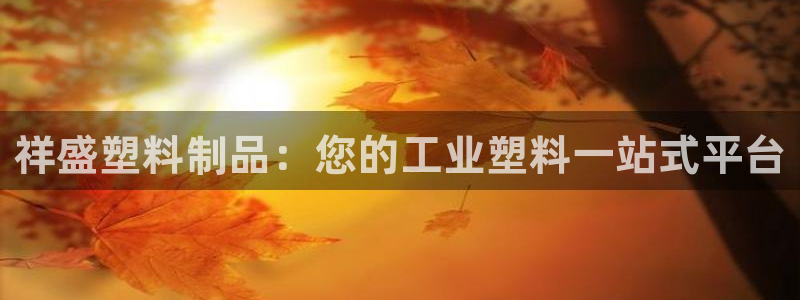 太阳集团城官方app：祥盛塑料制品：您的工业塑料一站式平台
