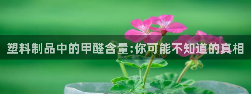 太阳集团游戏城旧版2.1.9：塑料制品中的甲醛含量:你可能不